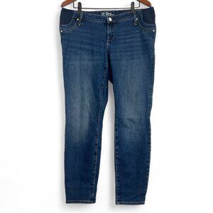 GAP Jeans Women Sz 12/31R Blue True Skinny Maternity Low Rise Medium Wash